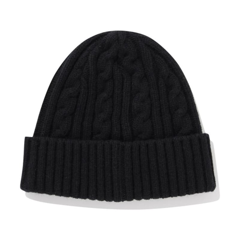 COVERNAT Authentic Cable Wool Beanie Black