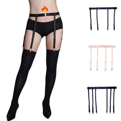Elastický držák podvazků na punčochy Nastavitelný upevňovač ponožek Podvazkový pás na punčochy do půli stehen Spodní prádlo
