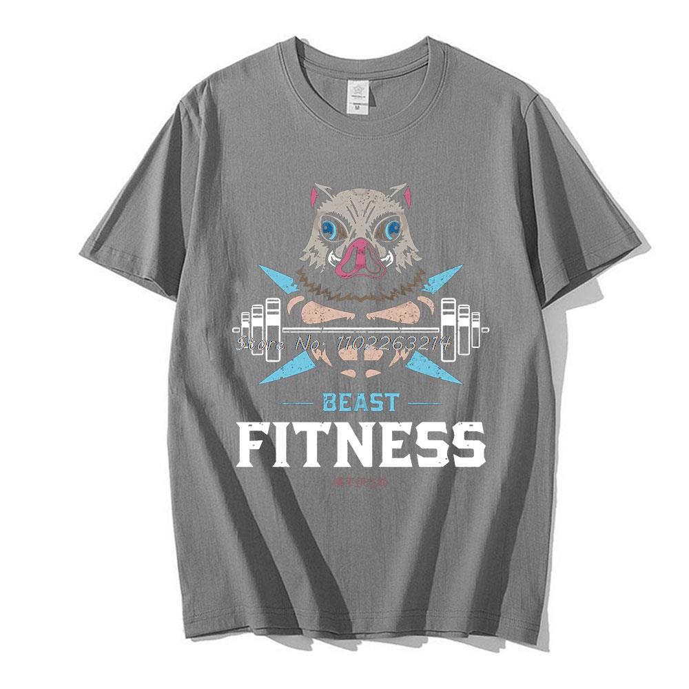 Harajuku Men's Tshirt Summer Unisex Short Sleeve T Shirt Anime Funny Print Beast Fitness Hashibira Inosuke T-shirt