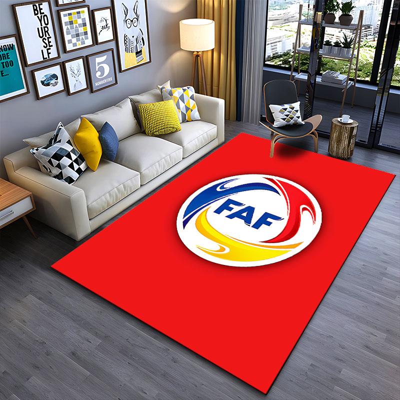 FAF Emblem on Red Carpet suitable as a non-slip mat for the living room or bedroom sofa