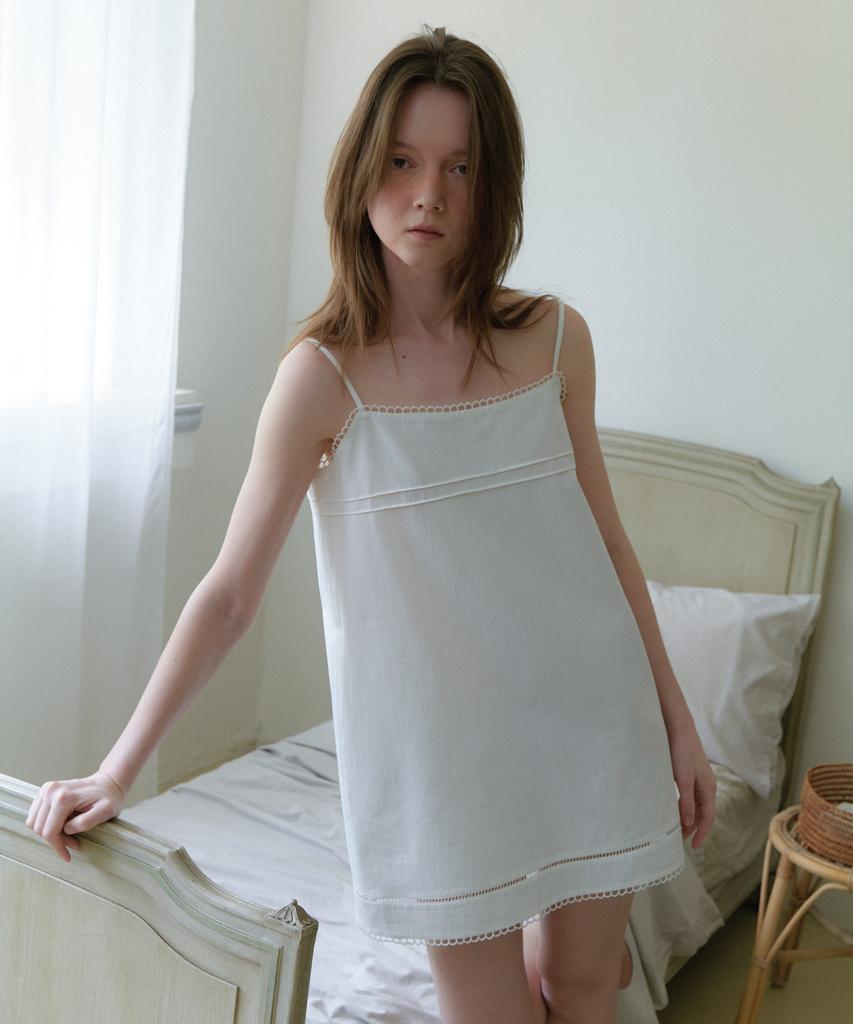 Aente Organic Sleeveless Dress - White