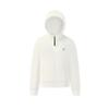 Fila Fitness Minimalist Classic Sports Training Casual Comfortable Versatile Hooded Jacket Women Jackets Cotton-Candy-White A11W611502FIV