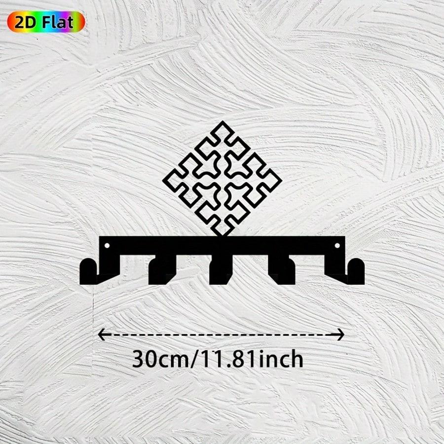 Nordic Viking Knot Key Holder Heavy Iron Metal Wall Art 5 Hooks Scandinavian Decor