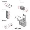 Aluminum Alloy Swivel Wall Mount Bracket, Device Monitor Stand with Storage Basket, Wall Mount Bracket for Patient Monitor