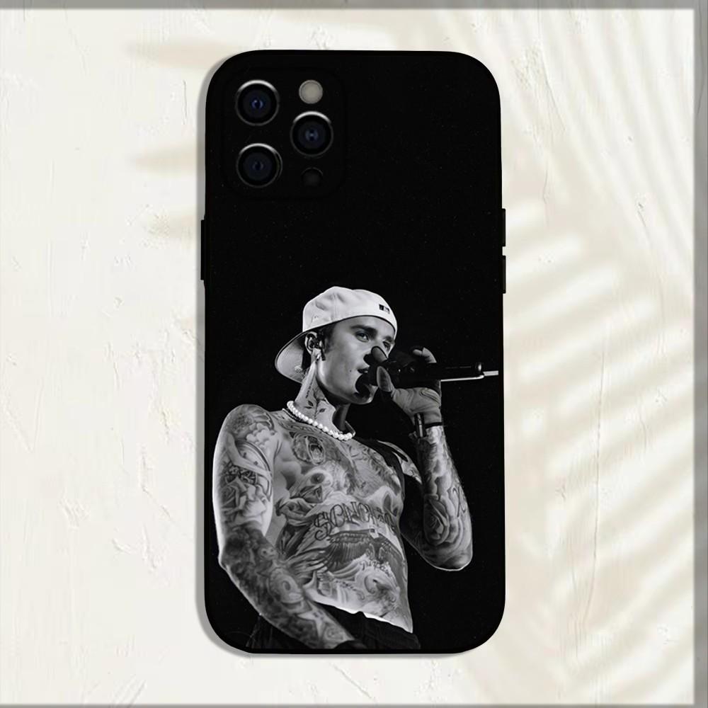 Custodia per Telefono Justin Singer B-Bieber Per iPhone 15,14,13,12,11,Pro,X,XS,Max,XR,Plus,Mini Morbida Nera