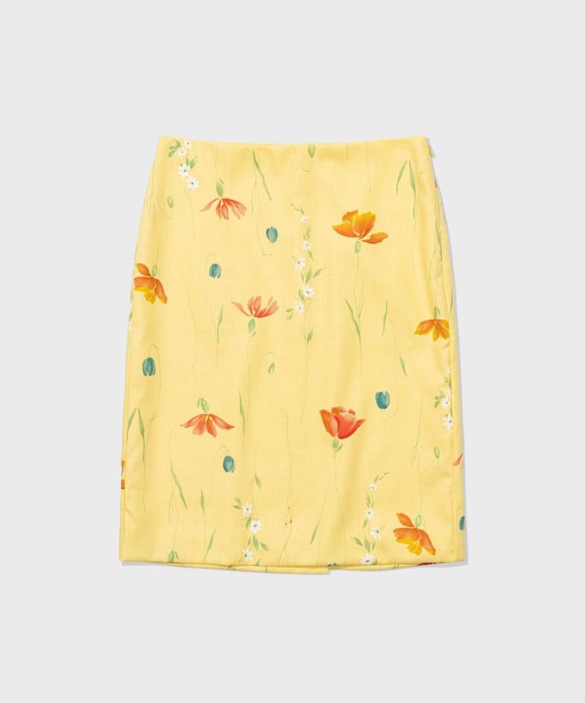 Nuanu Corolla Skirt_Yellow