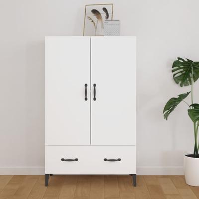 Vidaxl Tall Cabinet, White, 70X31X115 Cm, Wood-Based Material