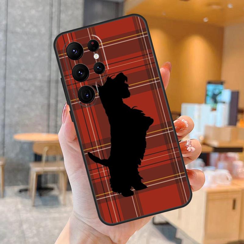 Cute Scottish Terrier Dog Phone Case For Samsung Galaxy S25 S24 S23 S22 S20 S21 Ultra S9 S10 Plus S25 FE Back Cover