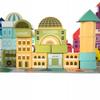 Drewniane Klocki Miasto Auta 100 Klocków + Puzzle