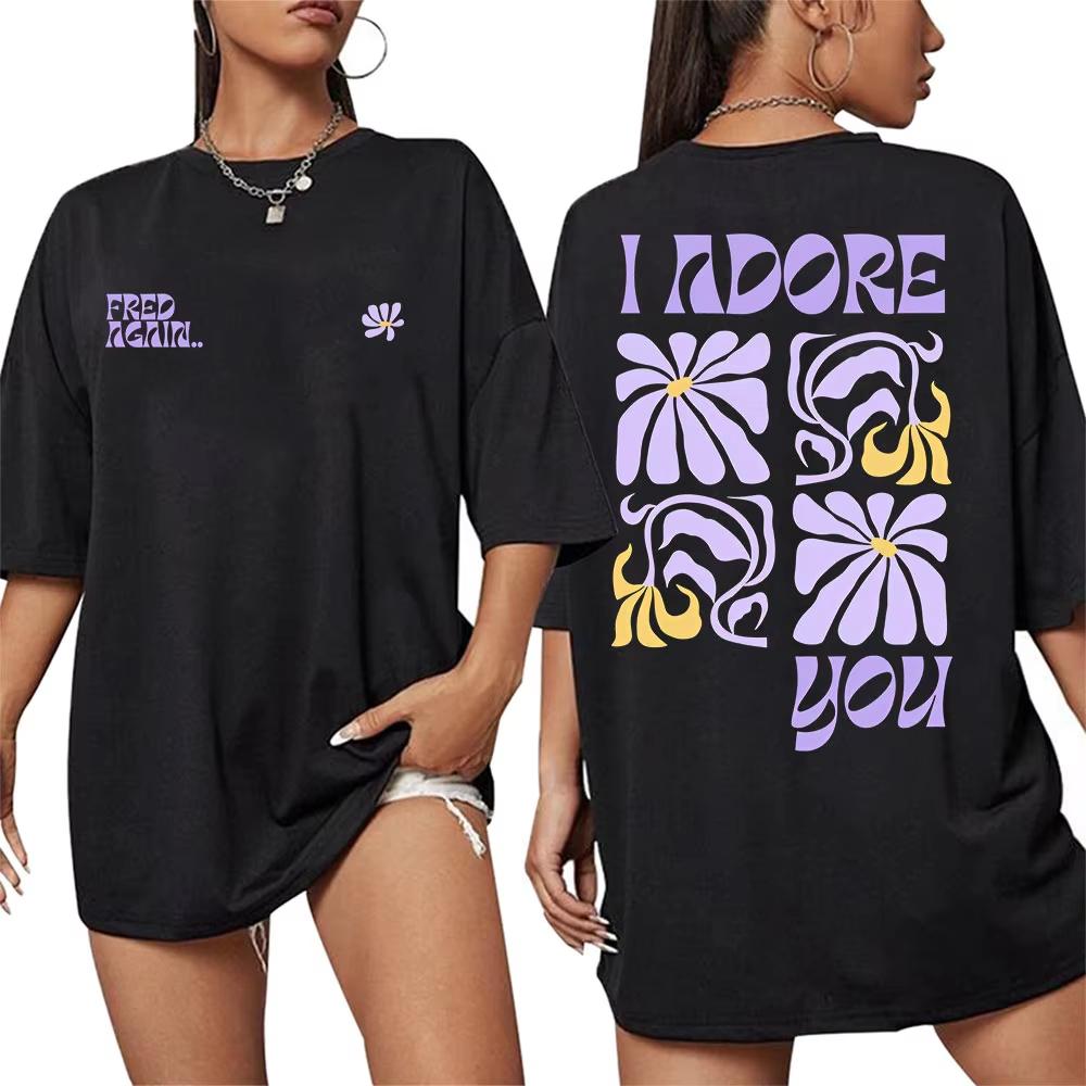 

Fred Again I Adore You Lyrics Print T Shirts Unisex Womens Harajuku Aesthetic Fashion Tshirt Vintage pure Cotton Hip Hop TShirt 2XL