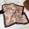 Old money wind cashew nut flower herringbone silk scarf square scarf with shirt shawl scarf versatile high-end scarf