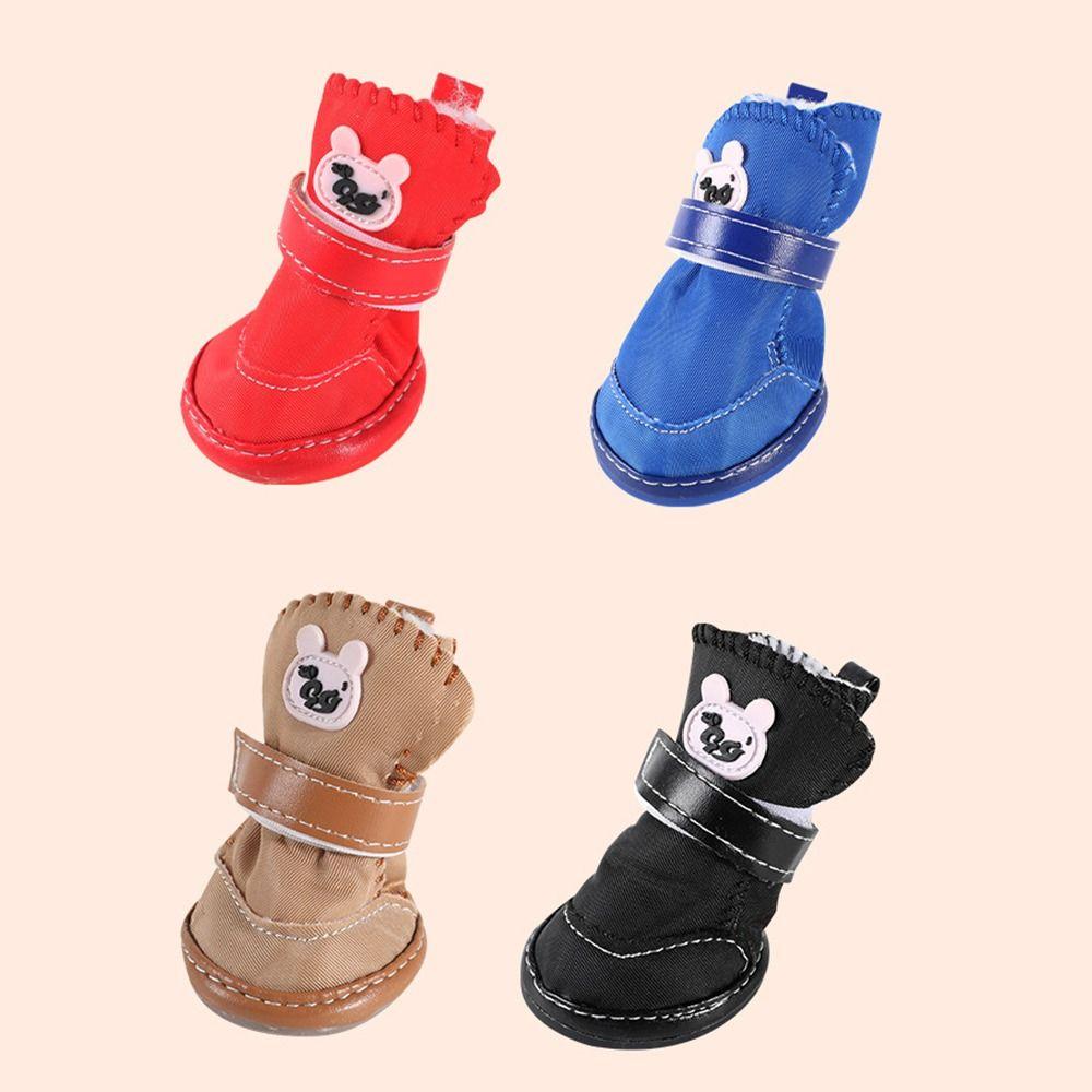 Fashion Non-slip Dog Warm Shoes Warm Waterproof Dog Snow Boots Soft Pet Cat Shoes Pet Dog Cat