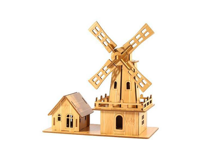 Forest Breath Exquisite Dutch Windmill DIY Model - Intelligent Assembly Educational Toy