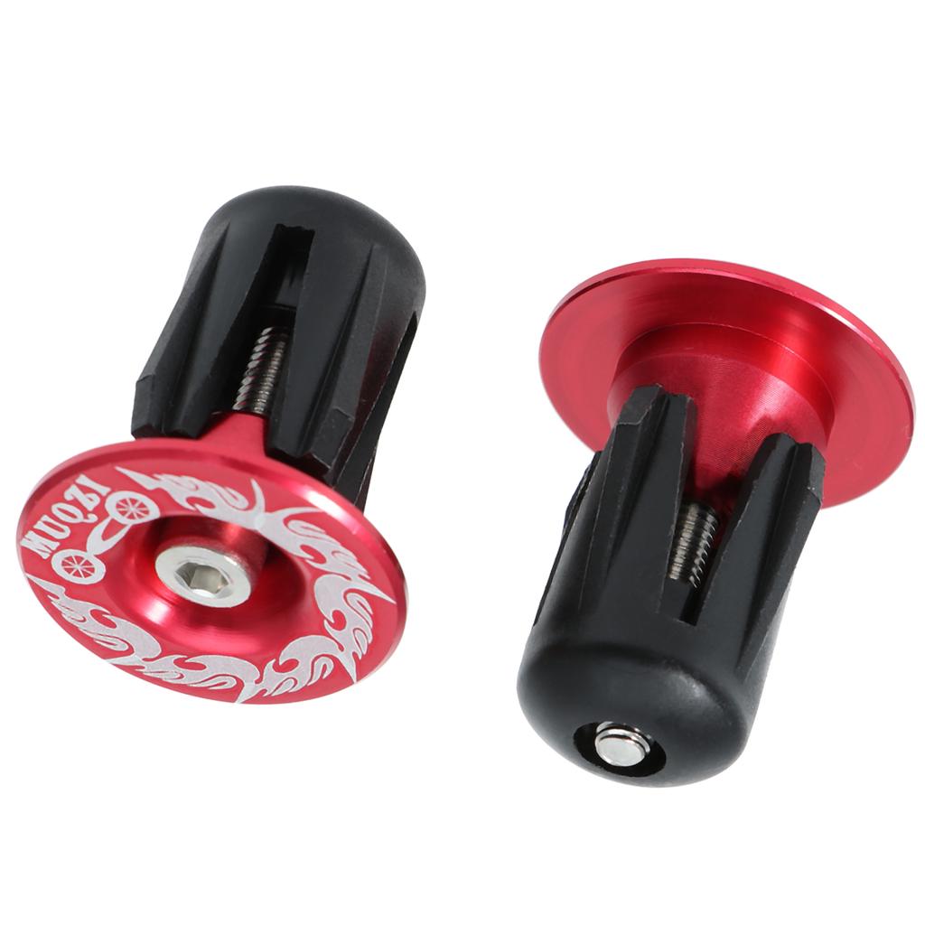 2pcs Bicycle Handlebar Heavy Duty Aluminum Alloy Bar End Plugs Caps Black 2pcs Bicycle Handlebar Heavy Duty Aluminum Alloy Bar End Plugs Caps Black