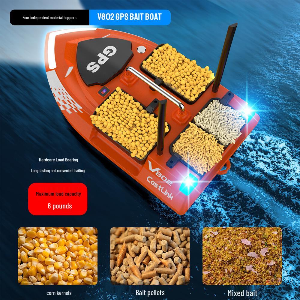 Smart Electric Remote Control Bait Boat with Automatic Return and Dispenser for Outdoor Fishing