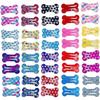 Cute 1" Small Bone Snap Hair Clips Pet Grooming Products Dog Cat Puppy Hair Accessories Random Color Pack of 20