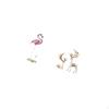 Flamingo Reindeer Resin Sculpture Modern Art Home Decor Elegant Bird And Deer Figurine with Metal