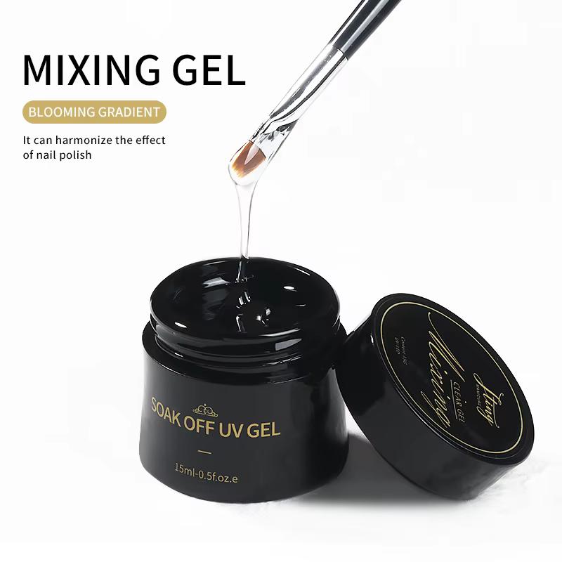 JTING multifunctional Blooming gradient crystal clear pure glitter mixing color nail gel polish OEM ODM private label