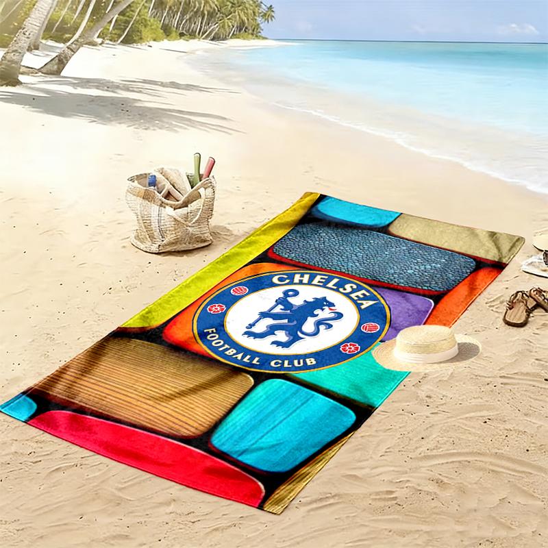 1pc Chelsea FC Beach Towel, Outdoor Activities Perfect Summer Travel Supplies, As A Gift for Festivals
