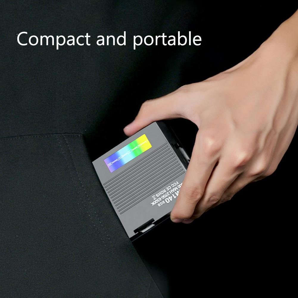 LED Camera Light 2700-6500K RGB Video Light Rechargeable Handheld Fill Light Photography Lighting for Photography