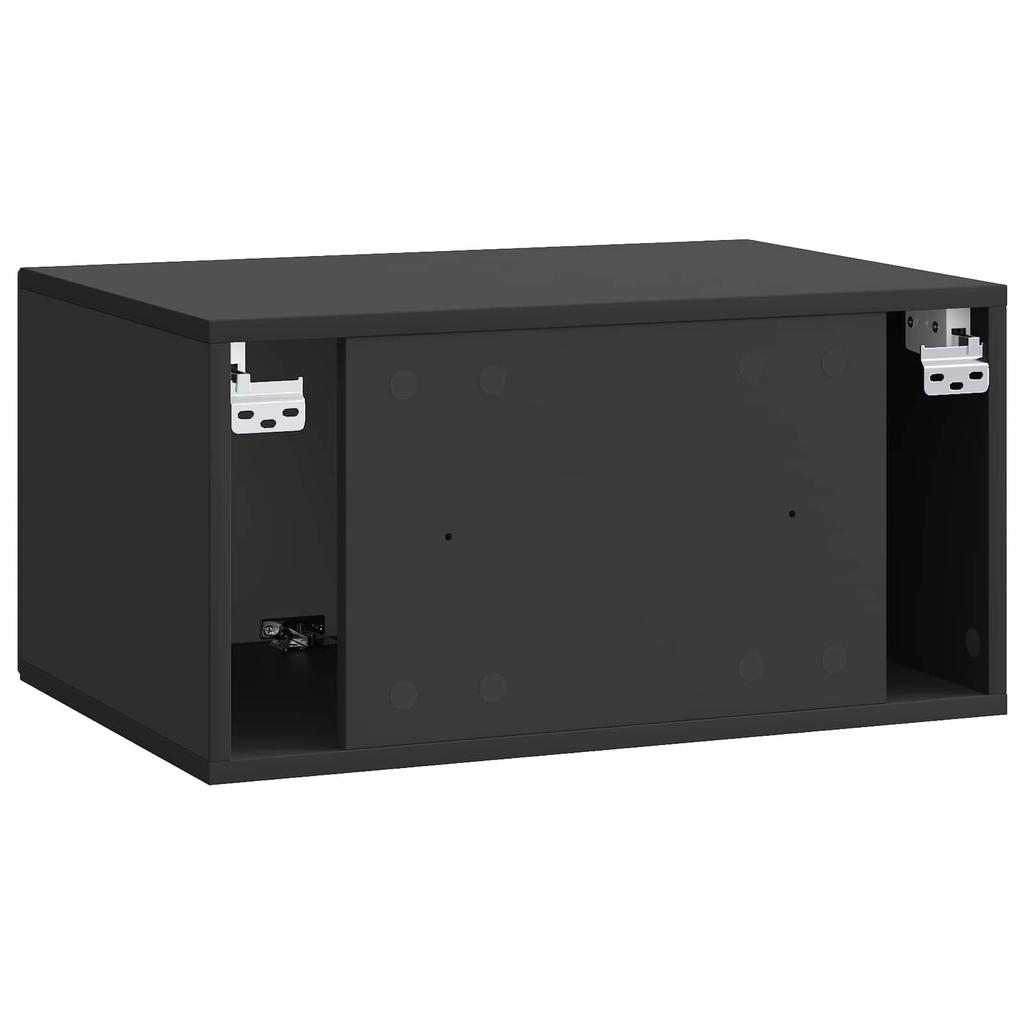 Wall Mounted TV Cabinet Black 59.5 X 41 X 30 Cm