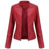 Women Faux Leather Biker Jacket PU Motorcycle Casual Zip Up Slim Coat Cropped Racer Moto Bomber Outerwear Plus Size S-4XL Oversized Fashion New