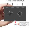 4 Way/2 Way Stereo Audio Switcher 2x1/1x2 4x1/1x4 with Mute Button Mini Headphone Switcher 3.5mm Portable