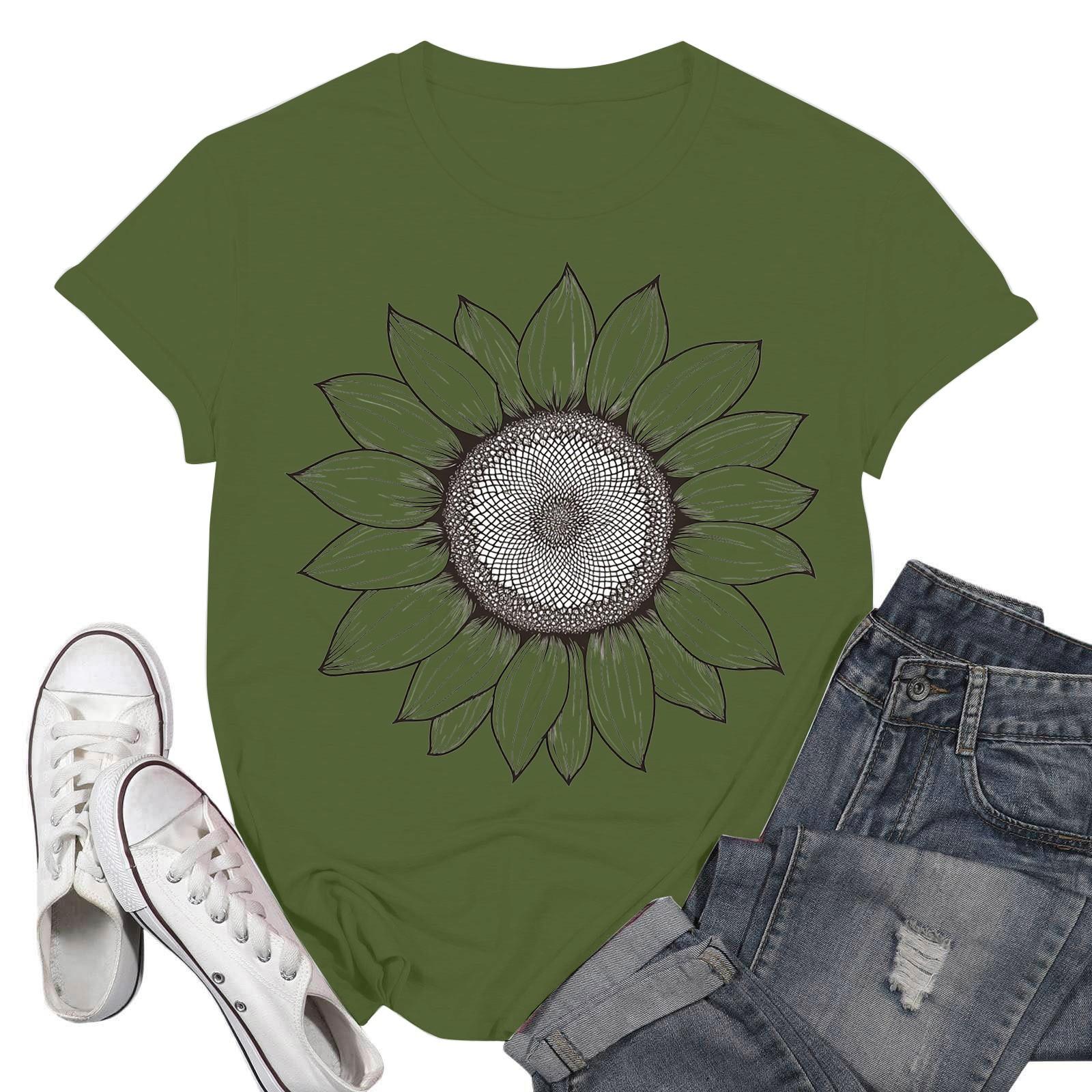 

Женские модные повседневные пуловеры с короткими рукавами и круглым вырезом с принтом L армия зеленый