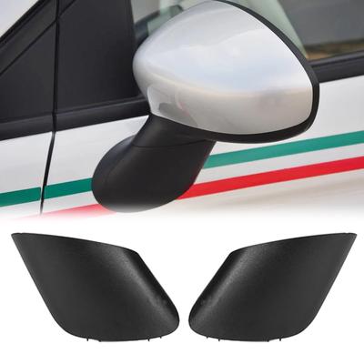 L / R Rearview Mirror Cover For Fiat Grand Punto Rear View Mirror Cover Black Car Side Door Rearview Cap 735596884 735539385