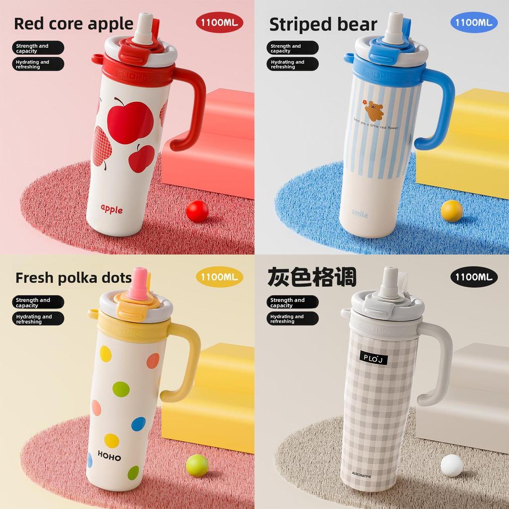 Large Capacity Insulated Travel Mug With Handle For Office And Commuting