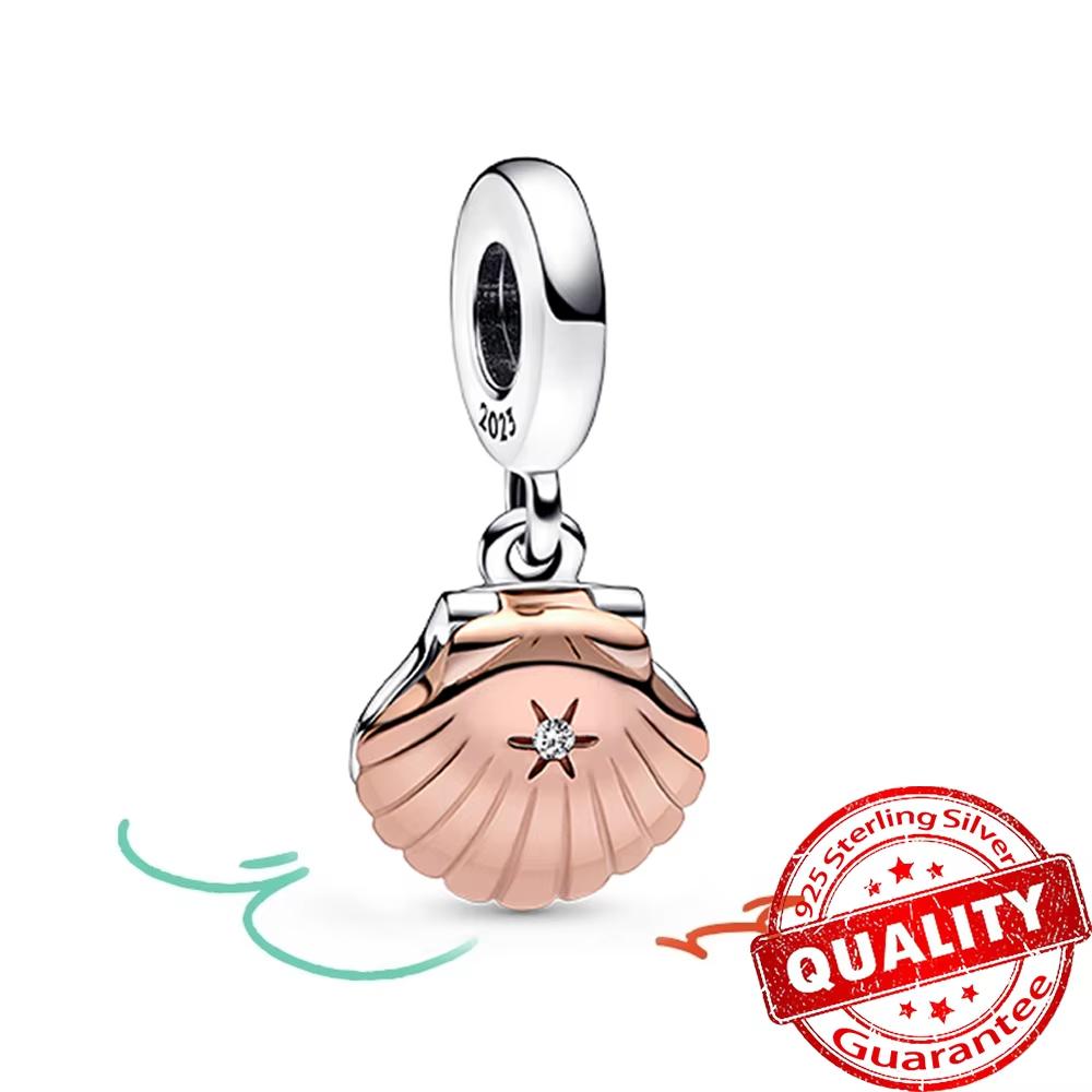 Original Copper Colorful Charms Snowflake Heart Lock Key Earrings Beads For Necklace Diy Bracelet Present Jewellery