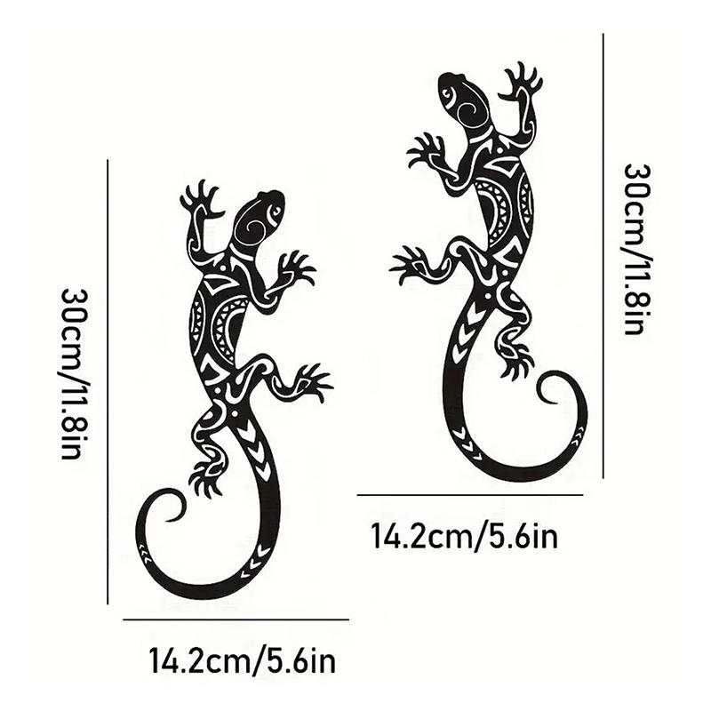 

2-Piece Iron Gecko Wall Decorations, Suitable For Home Garden Courtyard Decoration, Door Frame Decoration Home Beautification En