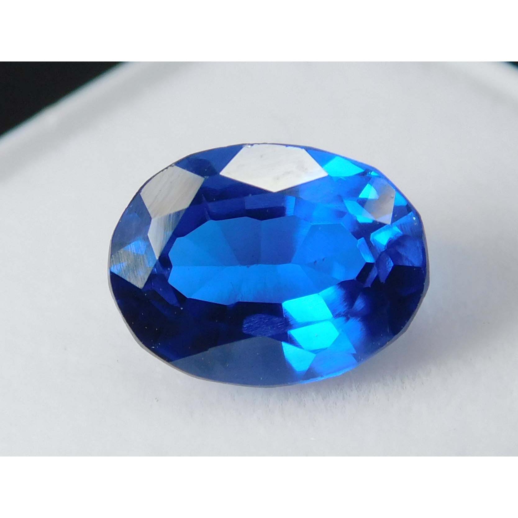 

Authentic Sapphire Oval Shape 2.7 Ct Natural Blue CERTIFIED Loose Gemstones. A-1973 9.1 mm approx синій