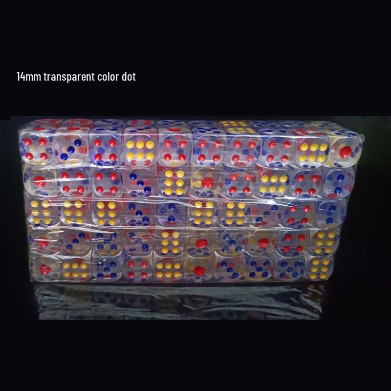 

14 мм Прозрачные Акриловые Цветные Кубики со Скругленными Углами