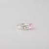 Natural Morganite Gemstone Silver Ring, Women's Wedding Jewelry, 925 Sterling Silver Zircon Ring For Bride CZR-15-9
