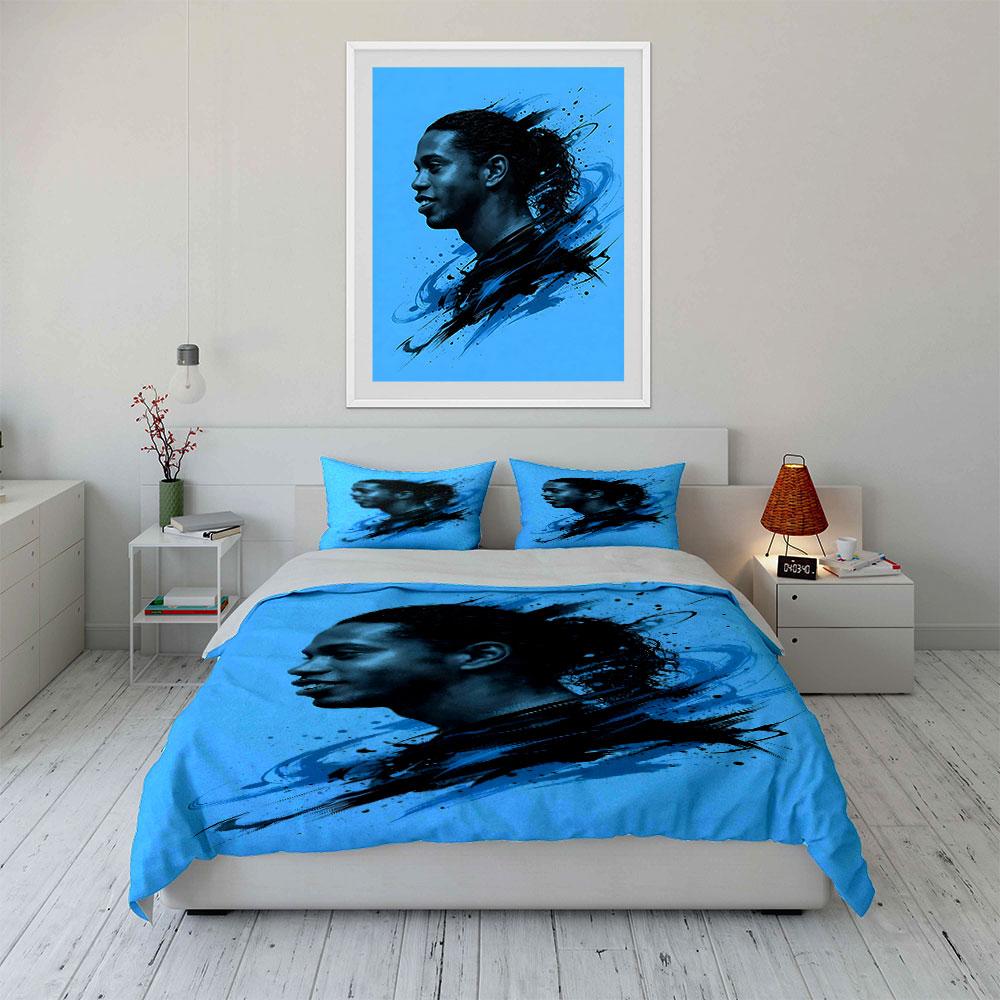 Profile silhouette with splashes. Bedding sets Duvet cover sets Duvet covers Pillowcases(1 * Duvet Cover 2 * Pillowcases without duvet insert)