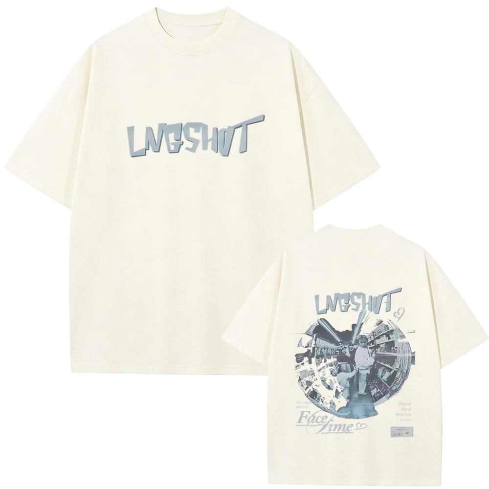 Korean Band Lngshot Graphic Tshirt Unisex Women Clothing Kpop Fashion Trend Short Sleeve Unisex Casual Oversized Crewneck T Shirts