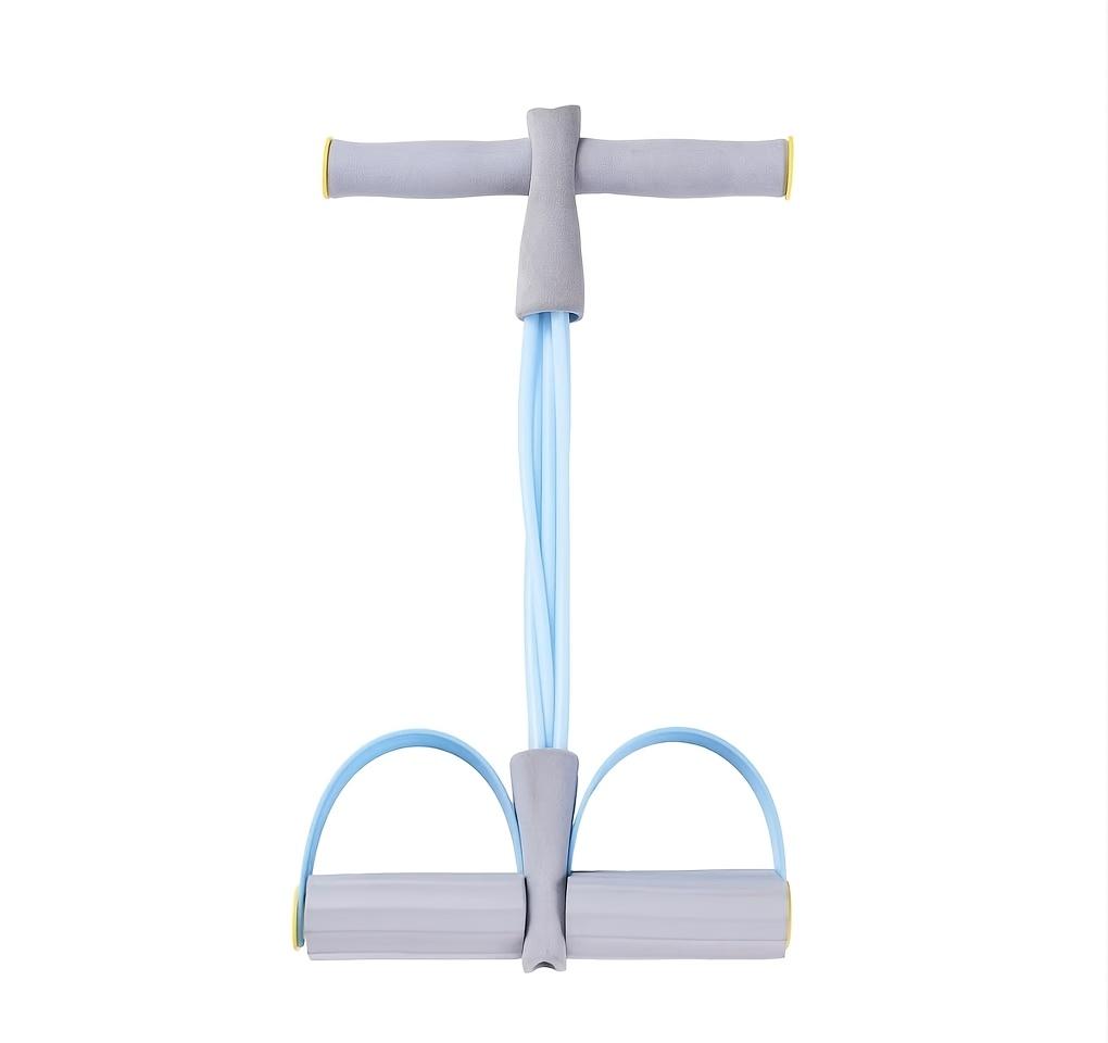 

Pedal Resistance Band, Home Fitness Pull Rope/Sit-Up Aid, Four-Tube Elastic Band, Portable Pilates & Yoga Training Equipment небесно-голубой