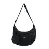 Minimalist Nylon Solid Color Dumpling Bag With Internal Pouch For School And Work