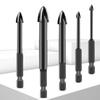 10pcs/set Professional Tile Drill Bit Precision Cross Drill Bit  Concrete Drilling