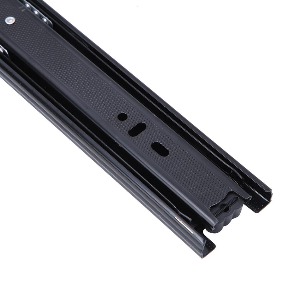 1 Pair 18 Inch   Bearing Cabinet Drawer Slider Runner Steel Slide Rails