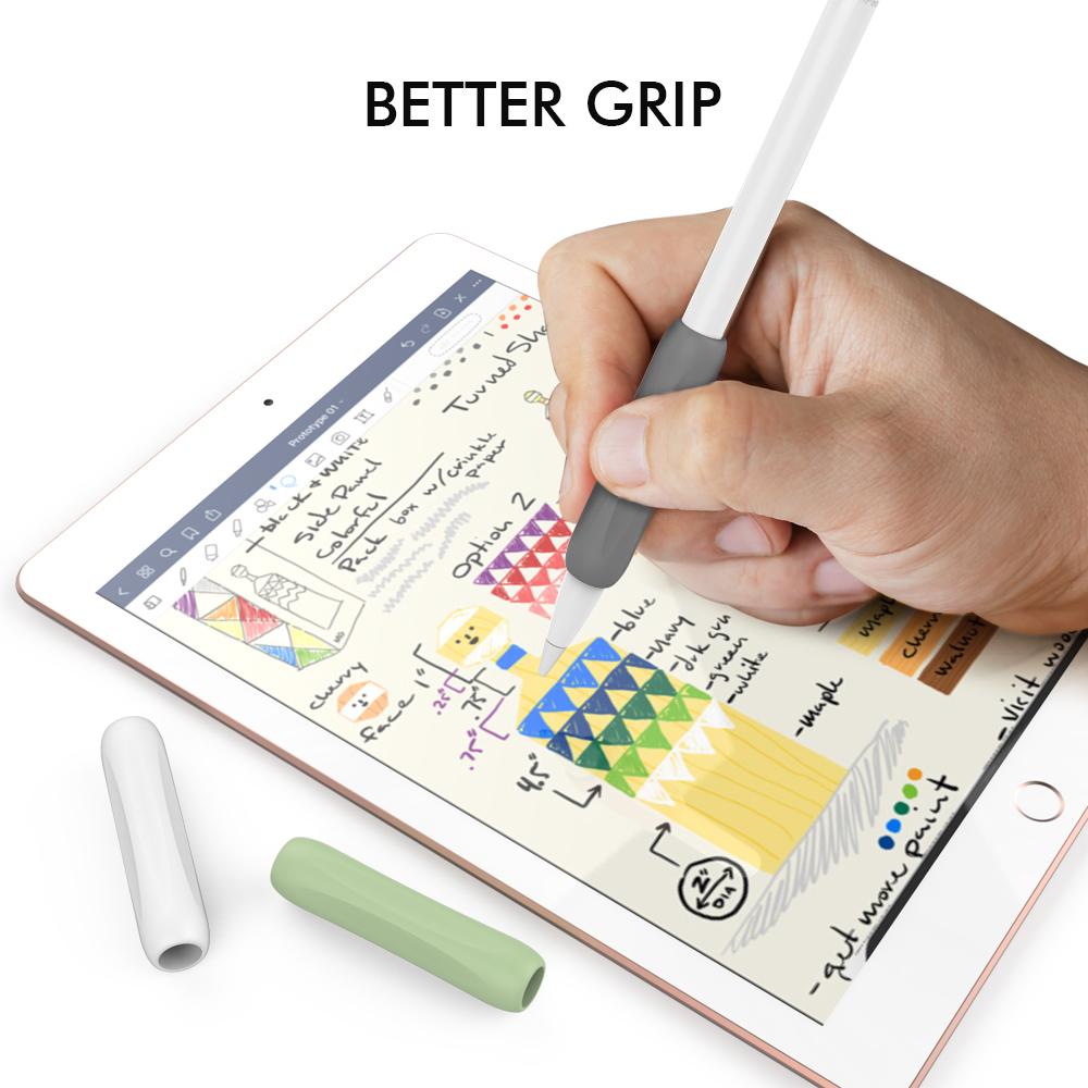 AHASTYLE PT113-1 Silicone Case for Apple Pencil (2nd Generation) / Pencil (1st Generation) Grip Sleeve Stylus Protective Cover