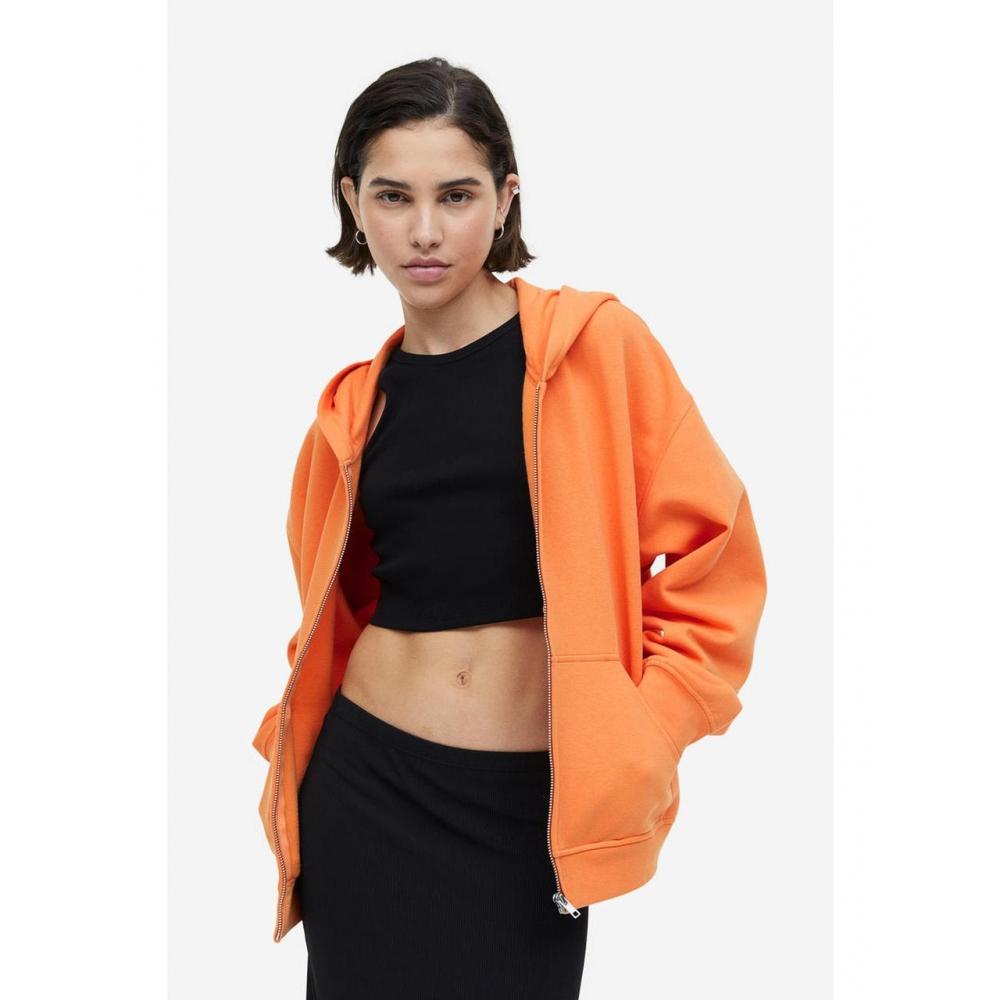 

Худи Oversized Zip Up H&M, оранжевый 1131631007