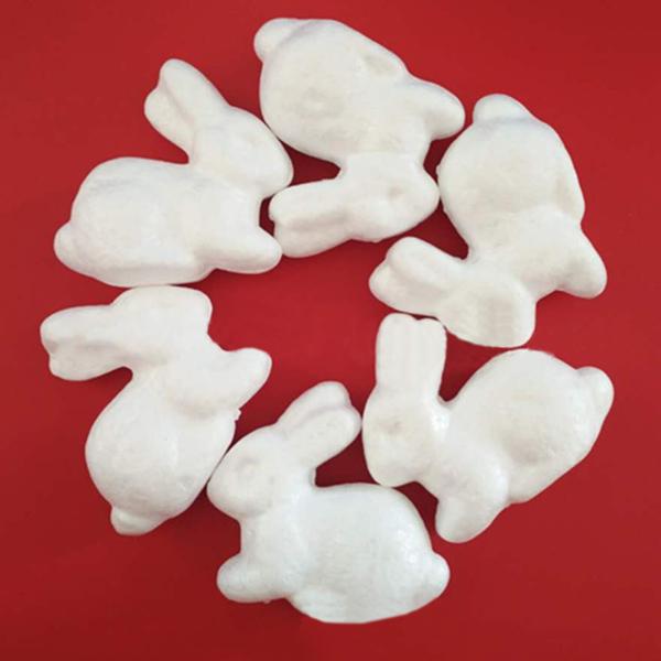 Buy 10pcs/pack Foam Rabbit Toy Polystyrene Unadorned White Craft Foam ...