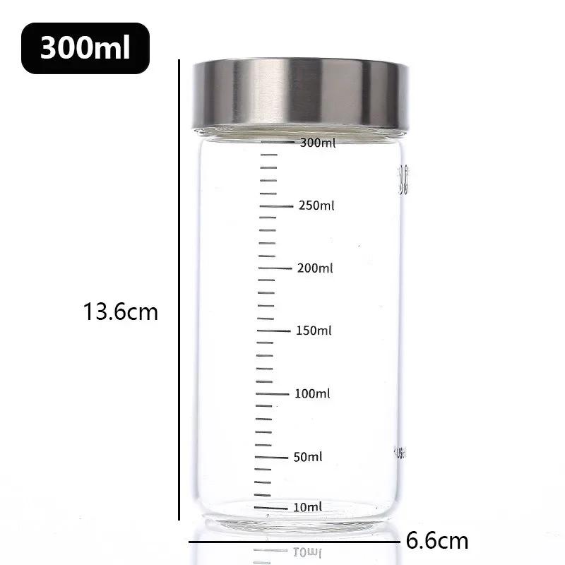 High Borosilicate Glass Bottle Coffee Cup Leak-proof Brewing Wine Bottle with Scale High Temperature Resistance Liquid Container