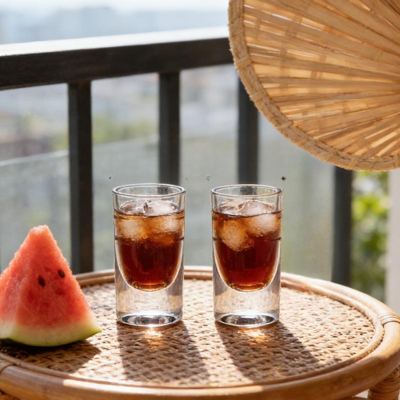 2pcs High End Transparent Shot Glass Exquisite Party Thick Bottomed Wine Glass Classic Vodka Glass Drinkware Unique Family Gifts