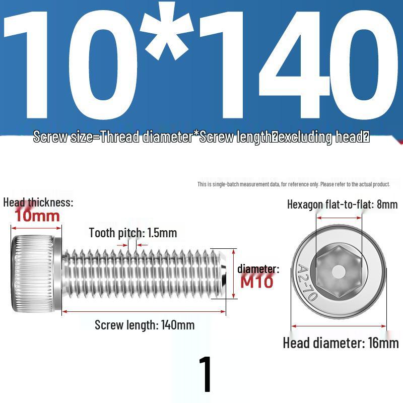 304 Stainless Steel Hex Socket Cap Screw with Extended Thread