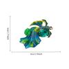4 Styles Enamel Betta Fish Brooch Zinc Alloy Rhinestone Imitation Jade Pearl Lapel Pin Women Clothing Decor Lucky Jewelry Gift