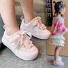 2025 Designer Lovely Flower Girls Spring Outing Anti Slip Casual Shoes Sweet Versatile Thick Soled Kids Sneakers Zapatillas Niña