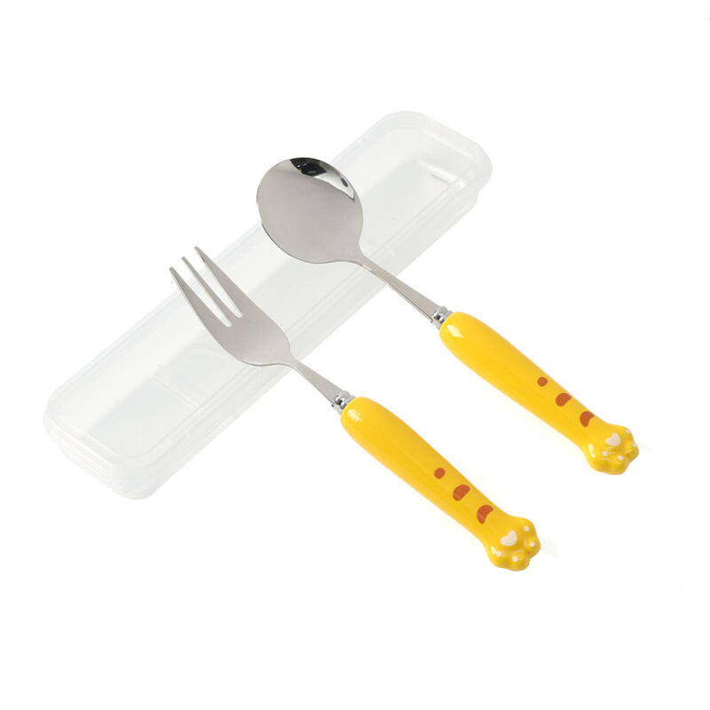 Kookkookhorang Portable Spoon and Fork Set (Yellow)